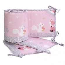 Bedtime Originals - Rainbow Unicorn 4-Piece Crib Bumper - Pink