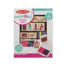 "Melissa & Doug Created by Me! Wooden Princess Stamps (8 Stamps, 5 Markers, 2-Color Ink Pad)"