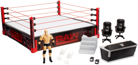 WWE Elite Authentic Scale WrestleMania Raw Main Event Ring Playset