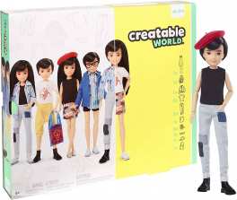 Креативный набор Кукла Creatable World Deluxe, настраиваемая кукла черные прямые волосы