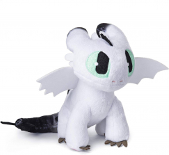 Мягкая игрушка Ночное сияние Белый попрыгунчик Nightlight - DreamWorks Dragons -Как приручить дракона