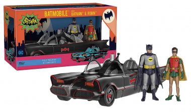 Funko DC Comics: Batman Classic TV Series Action Figures with Vehicle - Batman, Robin and 1966 Batmobile Vehicle