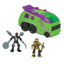 Teenage Mutant Ninja Turtles Micro Mutants Playset - Trash Truck Donnie and Robotic Foot Soldier