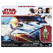 Star Wars Force 3.75 inch Action Figure - Resistance A-Wing Fighter and Pilot Tallie