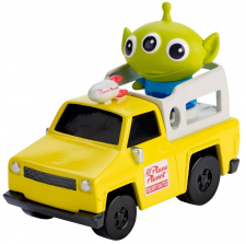 Disney Pixar Toy Story Collectible Mini Figure - Alien with Pizza Planet Delivery Shuttle Vehicle