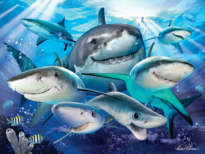 Howard Robinson Shark Selfie 100 pc Super 3D Puzzle<br>