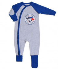 Snugabye Toronto Blue Jays Grey Infant Sleeper 12 months