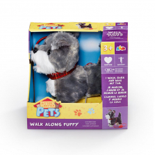 Pitter Patter Pets - Walk Along Puppy Grey and White Scottie