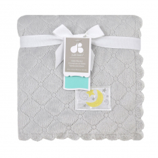 Just Born Quilted Plush Blanket - Grey