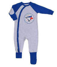 Snugabye Toronto Blue Jays Grey Infant Sleeper 18 Months