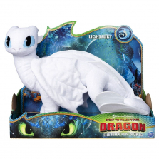 How To Train Your Dragon Lightfury, 14-inch Deluxe Plush Dragon - R Exclusive