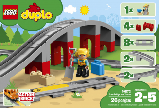 LEGO DUPLO Town Train Bridge and Tracks 10872