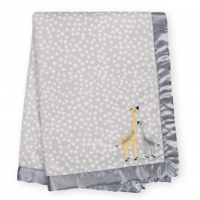 Just Born Just the Two of Us Collectionâ„¢ Velboa Blanket - Grey