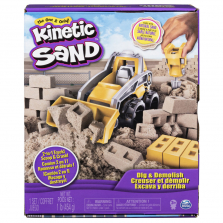 Kinetic Sand, Dig & Demolish Truck Playset with 1lb Kinetic Sand