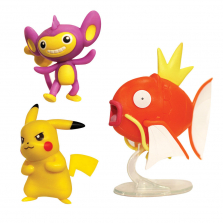 Pokémon Battle Figure Set 3-Pack - Pikachu & Aipom vs Magikarp