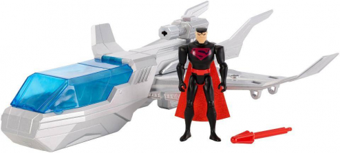 DC Comics Justice League 4.5 inch Action Figure - Justice 1 Vehicle and Superman
