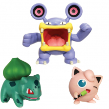 Pokémon Battle Figure Set 3-Pack - Jigglypuff & Bulbasaur vs Loudred