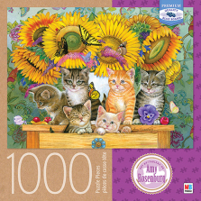 Artist Amy Rosenburg - 1000 Piece Adult Jigsaw Puzzle - Summer Kittens