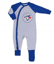 Snugabye Toronto Blue Jays Grey Infant Sleeper 24 Months