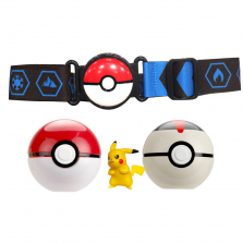 Pokémon - Clip N Go Belt - 2" Pikachu #2, Pokeball Belt Set