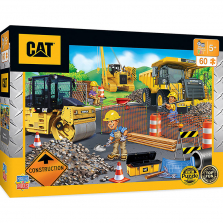 Caterpillar Parking Lot - Construction Trucks 60 Piece Kids Puzzle