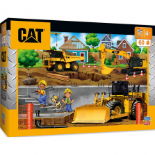 Caterpillar Right Fit Construction Trucks 60 Piece Kids Puzzle