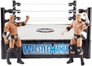 WWE WrestleMania 32 14 inch Action Figures with Superstar Ring - The Rock and Triple H