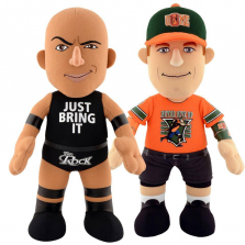 Bleacher Creatures WWE Dynamic Duo Version 2 10 inch Stuffed Figure - The Rock and John Cena