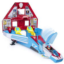 PAW Patrol, Super PAWs, 2-in-1 Transforming Mighty Pups Jet Command Center with Lights and Sounds PAW Patrol, Super PAWs, 2-in-1 Transforming Mighty Pups Jet Command Center with Lights and Sounds 