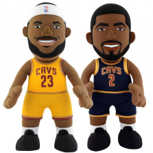 Bleacher Creatures NBA Cleveland Cavaliers Dynamic Duo 10 inch Stuffed Figure - Kyrie Irving and James Gold