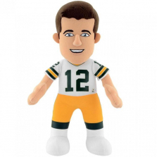 Green Bay Packers Aaron Rodgers 10 inch Plush Figure - White Jersey