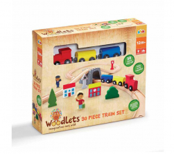 Woodlets 30 Piece Train Set - R Exclusive Woodlets 30 Piece Train Set - R Exclusive 