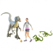 Игровой набор Jurassic World Human & Dino Pack Yasmina Yaz & Velociraptor Ясмина Яз и Велоцираптор