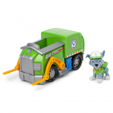 PAW Patrol, Rocky’s Recycle Truck Vehicle with Collectible Figure PAW Patrol, Rocky’s Recycle Truck Vehicle with Collectible Figure 