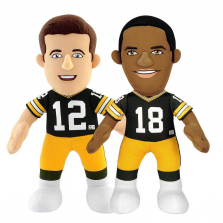 Bleacher Creature NFL Green Bay Packers Dynamic Duo 10 inch Stuffed Figure - Rodgers and Cobb