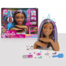 Barbie Deluxe 20-Piece Glitter and Go Styling Head - Brown Hair Barbie Deluxe 20-Piece Glitter and Go Styling Head - Brown Hair 