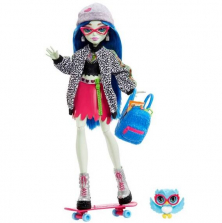 Кукла Монстр Хай Гулия Йелпс Ghoulia Yelps с питомцем базовая Basic-G3 Monster High