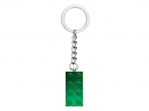Lego 2x4 Green Metallic Key Chain 854083