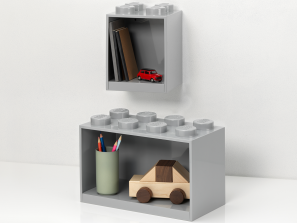 Lego Brick Shelf Set – Gray 5006926