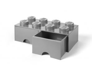 Lego LEGO® 8-Stud Medium Stone Gray Storage Brick Drawer 5005720