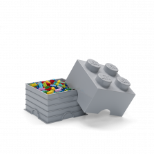 Lego 4-Stud Storage Brick – Medium Stone Gray 5007073