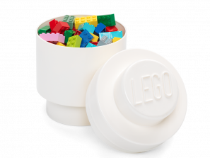 Lego 1-Stud Round Storage Brick – White 5007002