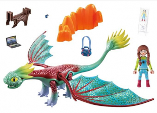 Playmobil 71083 Дракон Перышко и Алекс Alex and Feathers Драконы: Девять Миров DreamWorks Dragons The Nine Realms