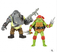 Фигурка Черепашки ниндзя Рокстеди vs Рафаэль Мутанский погром Rocksteady Teenage Mutant Ninja Turtles Mutant Mayhem