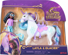 Игровой набор Фигурка Лейла с единорогом Ледник "Академия единорогов " Unicorn Academy Layla & Glacier