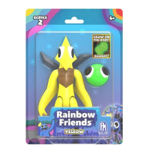 Подвижная фигурка Желтый Yellow с неоновым аксесуаром Радужные друзья Rainbow Friends