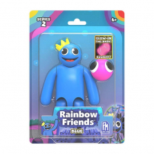 Подвижная фигурка Блу синий с неоновым аксесуаром Радужные друзья Rainbow Friends серия 2