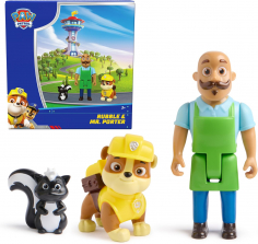 Набор фигурок Щенячий патруль Мистер Портер и крепыш Rubble & Mr. Porter Figure Pack with Skunk Paw Patrol