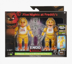 Эксклюзивный набор из 3-х фигурок Фигурка Five Nights at Freddy's Чика Сломанный Чика и Эндоскелет Пять ночей у Фредди 16 см специальный выпуск светятся в темноте