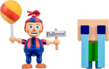 Фигурка Balloon Boy из игры Five Nights at Freddy's от Jazwares с подвижными конечностями и светящимися в темноте глазами c фигуркой плачущего ребенка